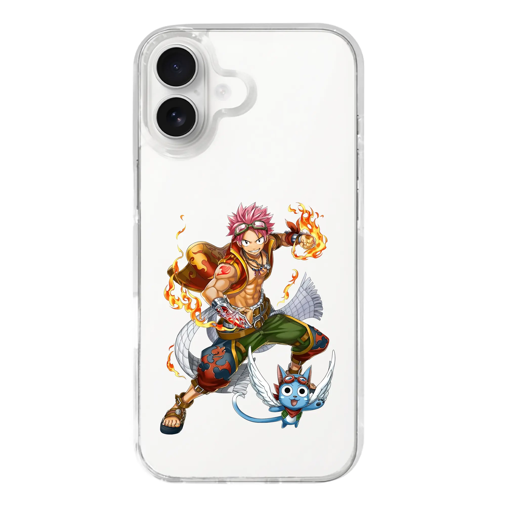 フェアリーテイル グッズ ナツ・ドラグニル - iPhone 17シリーズ 透明スマホケース – 薄型・耐衝撃・精密フィット保護カバー